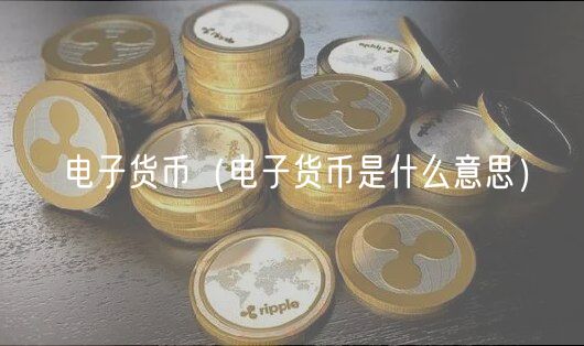 电子货币（电子货币是什么意思）-第1张图片-binance下载