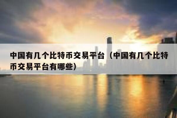 中国有几个比特币交易平台（中国有几个比特币交易平台有哪些）-第1张图片-binance下载