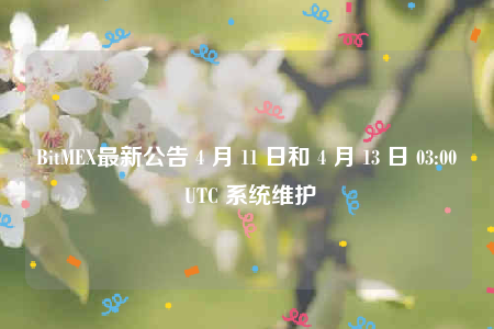 BitMEX最新公告 4 月 11 日和 4 月 13 日 03:00 UTC 系统维护-第1张图片-binance下载